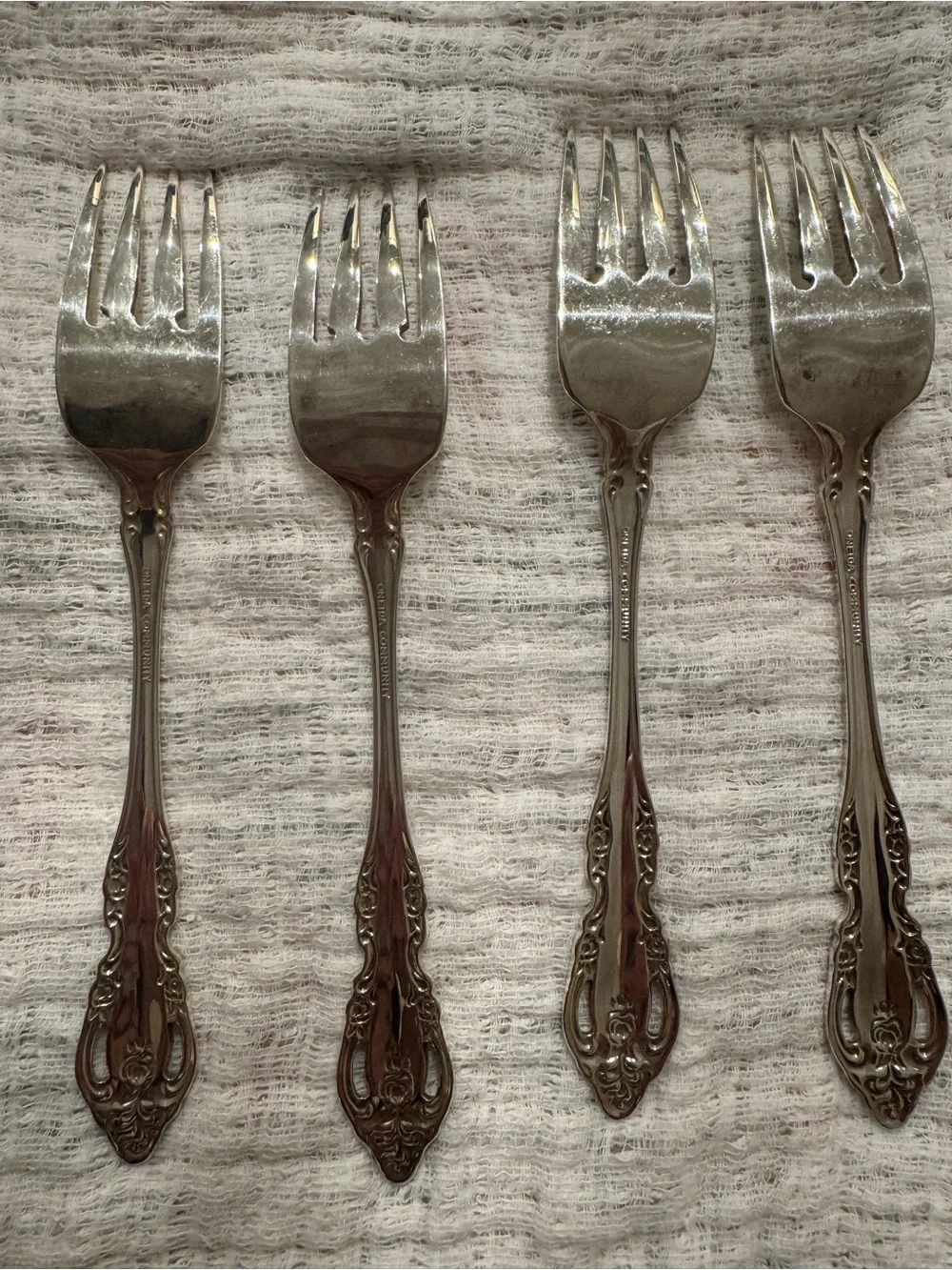 Oneida Community Silver “Artistry” salad forks